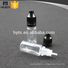 Botella plástica del animal doméstico de la botella del dropper del animal doméstico 10ml para el e-líquido con la tapa de rosca plástica